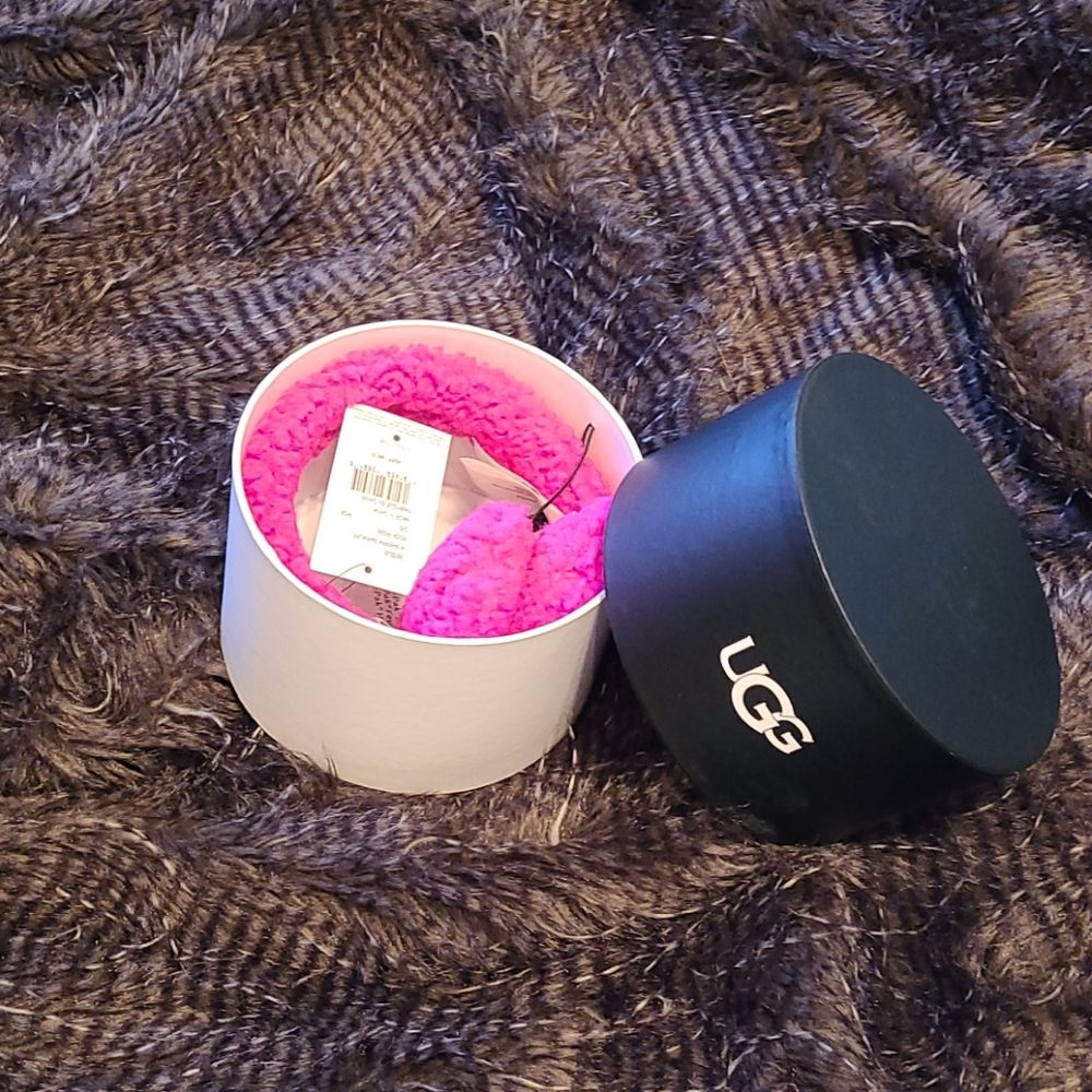 Pink faux fur earmuffs